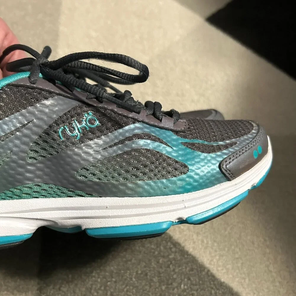 Ryka‎ Devotion Plus 2 Walking Sneakers Gray/Teal Women's Size 6